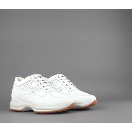 Hogan - Interactive Donna Pelle Bianco H Traforata Prezzo 420,00