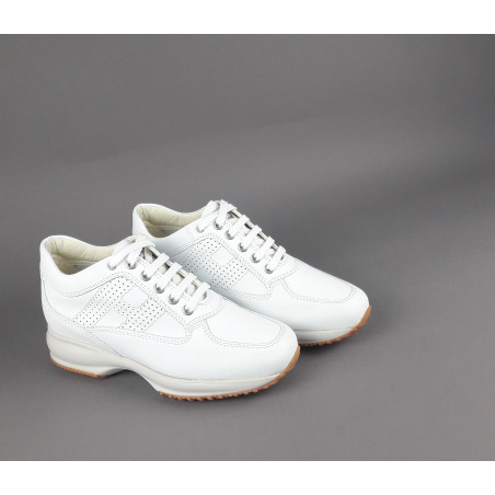Hogan - Interactive Donna Pelle Bianco H Traforata Prezzo 420,00