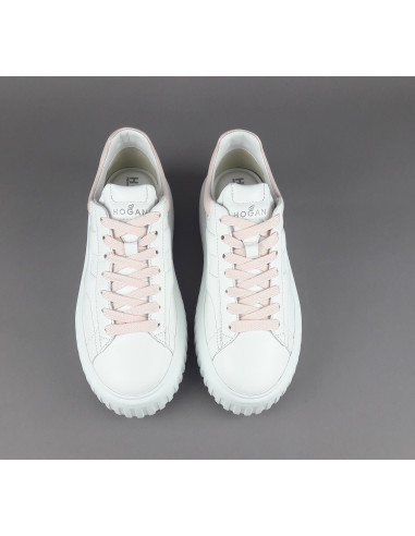 Hogan - H-Stripes Donna H645 Pelle Nappa Bianco H Cucita Prezzo 430,00