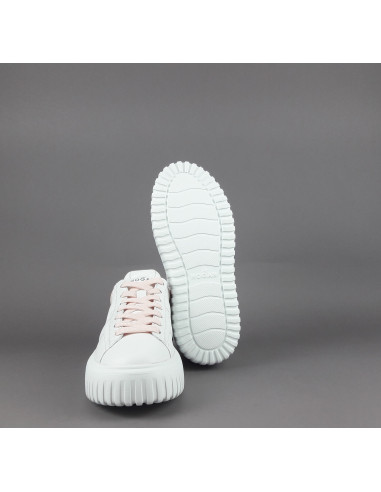 Hogan - H-Stripes Donna H645 Pelle Nappa Bianco H Cucita Prezzo 430,00