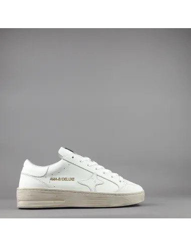 Ama Brand - Sneakers Uomo Slam Pelle Bianco Spoiler Bianco Prezzo 205,00