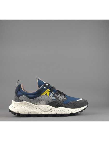 Flower Mountain - Sneakers Uomo Yamano 3 Camoscio Tela Antracite Blu Prezzo 205,00