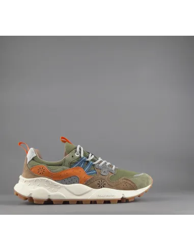 Flower Mountain - Sneakers Uomo Yamano 3 Camoscio Tela Verde Militare Prezzo 205,00