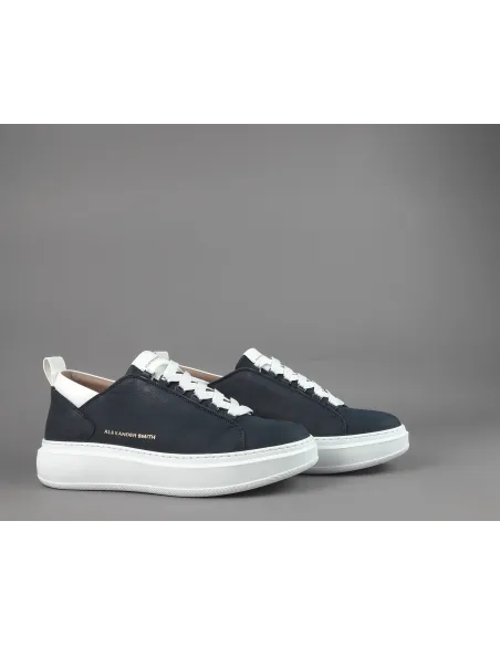 Alexander Smith - Sneakers Uomo Wembley Nabuk Blu Scuro Prezzo 215,00