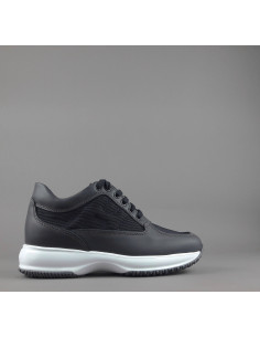 Hogan - Interactive Uomo Pelle Tela Antracite Blu Prezzo 390,00