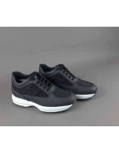 Hogan - Interactive Uomo Pelle Tela Antracite Blu Prezzo 390,00