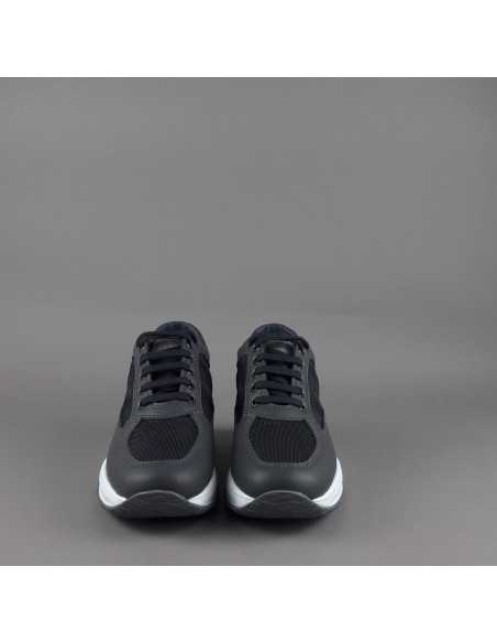 Hogan - Interactive Uomo Pelle Tela Antracite Blu Prezzo 390,00