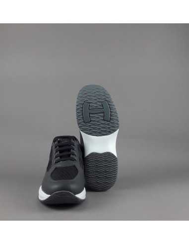 Hogan - Interactive Uomo Pelle Tela Antracite Blu Prezzo 390,00
