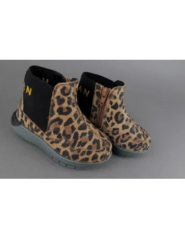Hogan Stivaletto Interactive3 Junior Baby Camoscio Stampa Animalier Prezzo 198,00