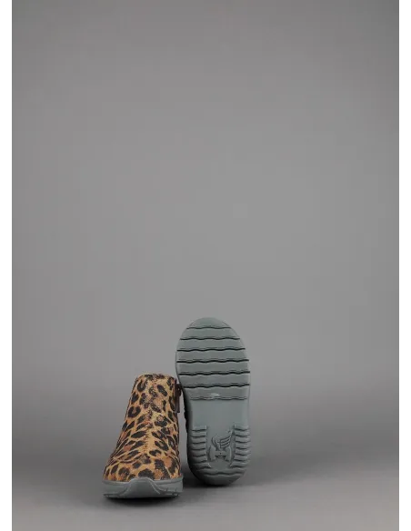 Hogan Stivaletto Interactive3 Junior Baby Camoscio Stampa Animalier Prezzo 198,00