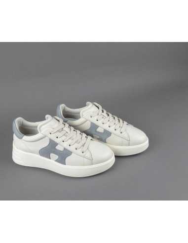 Hogan - Rebel Donna H562 Pelle Nappa Bianco Opaco H Camoscio Prezzo 390,00