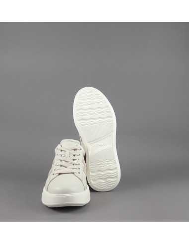 Hogan - Rebel Donna H562 Pelle Nappa Bianco Opaco H Camoscio Prezzo 390,00