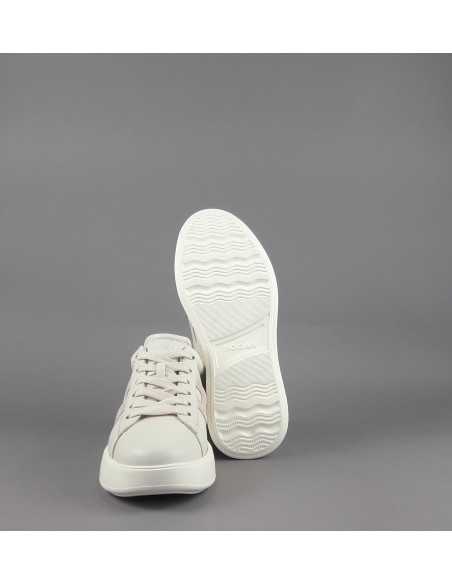 Hogan - Rebel Donna H562 Pelle Nappa Bianco Opaco H Camoscio Prezzo 390,00