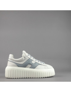 Hogan - H-Stripes Donna H645 Pelle Nappa Bianco Opaco H Cucita Prezzo 430,00