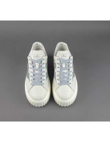 Hogan - H-Stripes Donna H645 Pelle Nappa Bianco Opaco H Cucita Prezzo 430,00