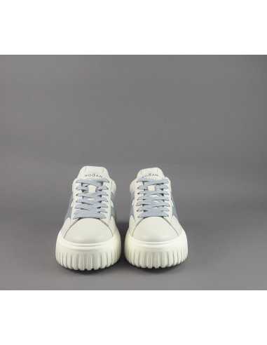 Hogan - H-Stripes Donna H645 Pelle Nappa Bianco Opaco H Cucita Prezzo 430,00