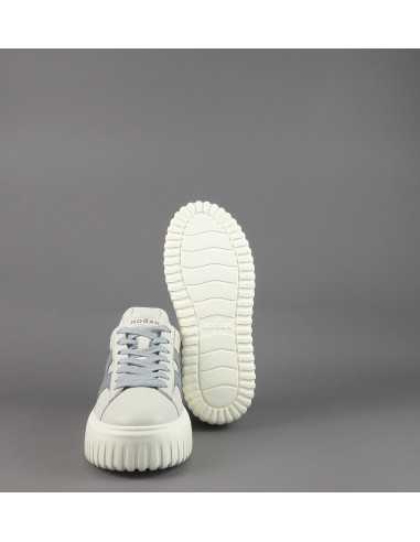 Hogan - H-Stripes Donna H645 Pelle Nappa Bianco Opaco H Cucita Prezzo 430,00