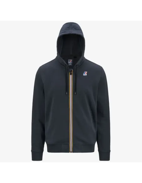 K-Way - Felpa Uomo Le Vrai Arnel Misto Cotone Blu Scuro Prezzo 110,00
