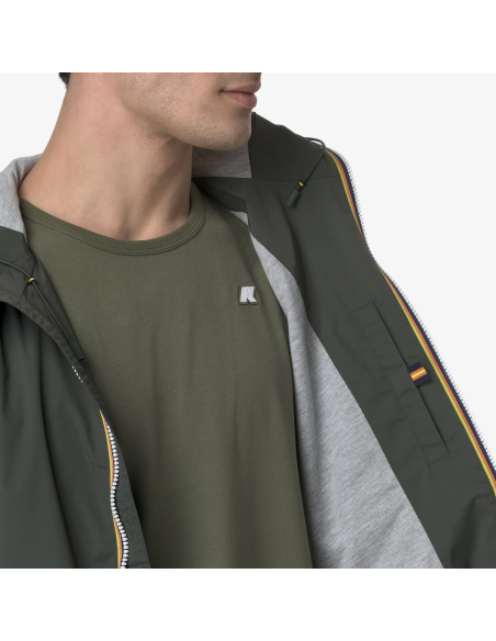 K-Way - Giubbino Uomo Jack Stretch Nylon Jersey Verde Militare Prezzo 180,00