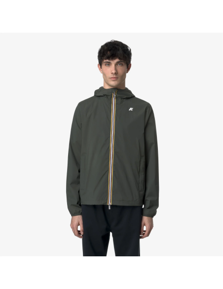 K-Way - Giubbino Uomo Jack Stretch Nylon Jersey Verde Militare Prezzo 180,00