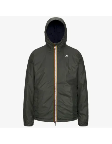 K-Way - Giubbino Uomo Jake Plus Double Blu Scuro / Verde Militare Prezzo 200,00