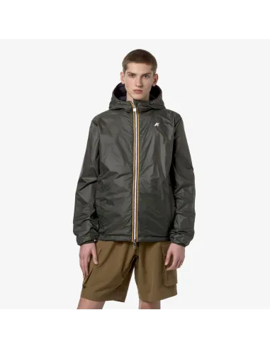 K-Way - Giubbino Uomo Jake Plus Double Blu Scuro / Verde Militare Prezzo 200,00