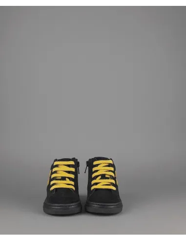 Hogan Stivaletto J340 Junior Baby Camoscio Nero H Pelle Giallo Prezzo 160,00