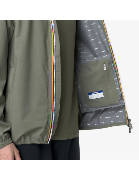 K-Way - Giubbino Uomo Jack Stretch Dot Nylon Stretch Verde Militare Tenue Prezzo 170,00