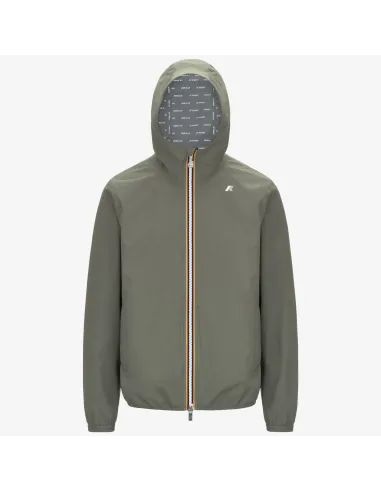 K-Way - Giubbino Uomo Jack Stretch Dot Nylon Stretch Verde Militare Tenue Prezzo 170,00