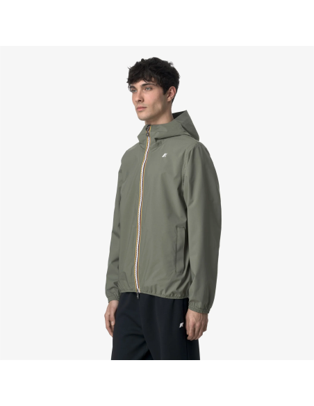 K-Way - Giubbino Uomo Jack Stretch Dot Nylon Stretch Verde Militare Tenue Prezzo 170,00