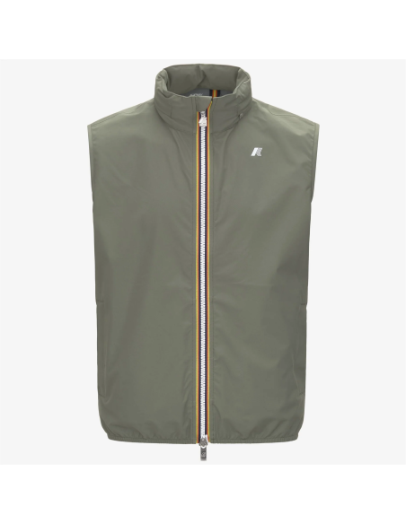 K-Way - Smanicato Uomo Valen Stretch Dot Nylon Verde Militare Tenue Prezzo 140,00