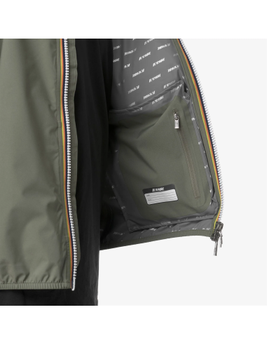 K-Way - Smanicato Uomo Valen Stretch Dot Nylon Verde Militare Tenue Prezzo 140,00