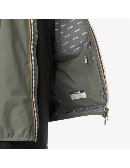 K-Way - Smanicato Uomo Valen Stretch Dot Nylon Verde Militare Tenue Prezzo 140,00