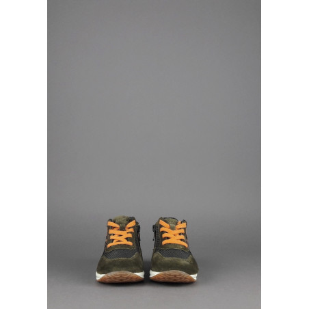 Hogan Interactive Junior Baby Camoscio Tela Verde Militare H Flock Prezzo 160,00