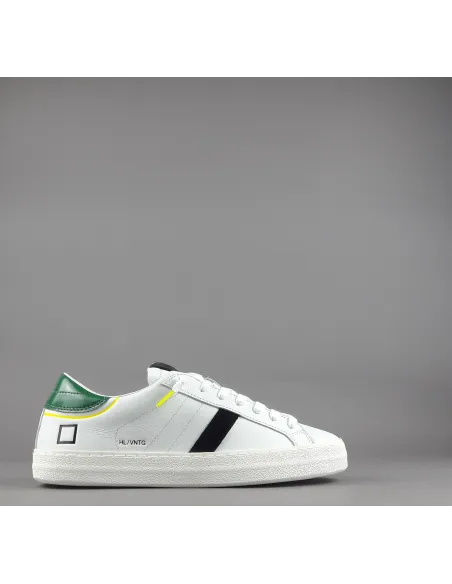 D.A.T.E. - Sneakers Hill Low Vintage Uomo Pelle Bianco Prezzo 175,00