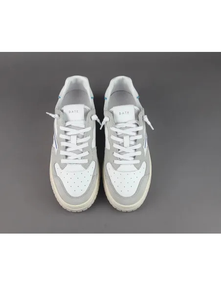 D.A.T.E. - Sneakers Torneo Uomo Camoscio Pelle Grigio Chia/Bian Prezzo 195,00
