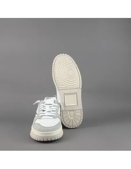 D.A.T.E. - Sneakers Torneo Uomo Camoscio Pelle Grigio Chia/Bian Prezzo 195,00