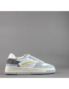 D.A.T.E. - Sneakers Torneo Uomo Camoscio Pelle Celeste Pol/Bian Prezzo 195,00