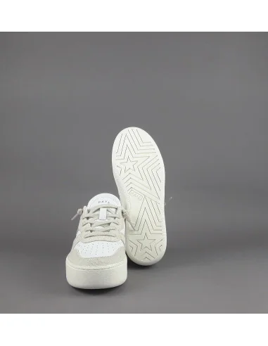 D.A.T.E. - Sneakers Court Platform Donna Tela e Pelle Beige / Bianco Prezzo 185,00