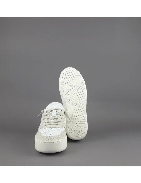 D.A.T.E. - Sneakers Court Platform Donna Tela e Pelle Beige / Bianco Prezzo 185,00