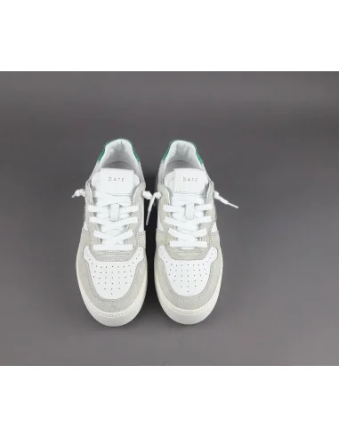 D.A.T.E. - Sneakers Court Platform Donna Camoscio e Pelle Ghiaccio / Bianco Prezzo 195,00