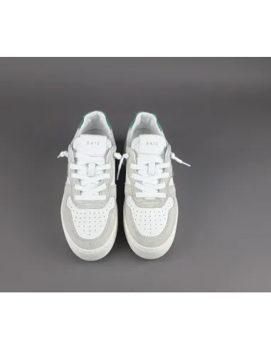 D.A.T.E. - Sneakers Court Platform Donna Camoscio e Pelle Ghiaccio / Bianco Prezzo 195,00