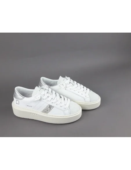 D.A.T.E. - Sneakers Hill Low Platform Donna Pelle Bianco Prezzo 185,00