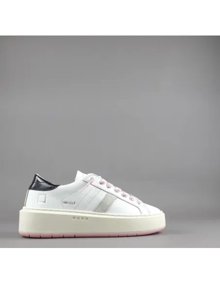 D.A.T.E. - Sneakers Hill Low Platform Donna Pelle Bianco Prezzo 185,00