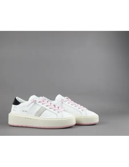 D.A.T.E. - Sneakers Hill Low Platform Donna Pelle Bianco Prezzo 185,00