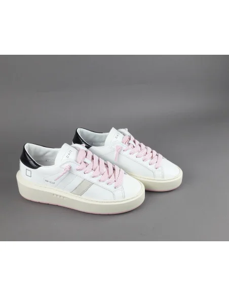 D.A.T.E. - Sneakers Hill Low Platform Donna Pelle Bianco Prezzo 185,00