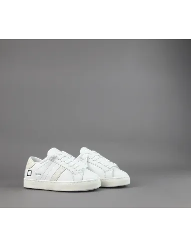 D.A.T.E. - Sneakers Hill Low Calf Junior Pelle Bianco Prezzo 145,00