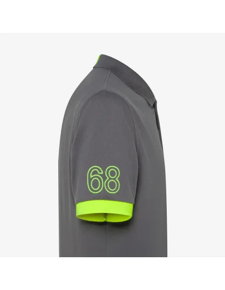 Sun 68 - Polo Uomo Logo Fluo Cotone Stretch Grigio Prezzo 79,00