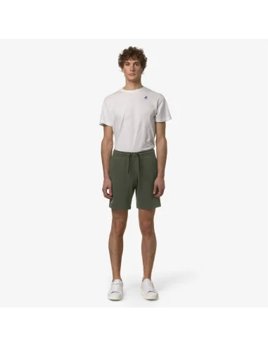 K-Way - Shorts Felpa Uomo Dorian Verde Militare Prezzo 60,00