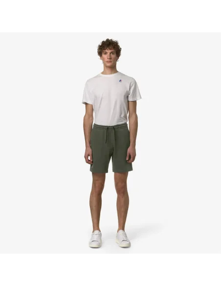 K-Way - Shorts Felpa Uomo Dorian Verde Militare Prezzo 60,00